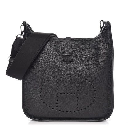 Hermes Taurillon Clemence Evelyne III PM Black 1 of 10