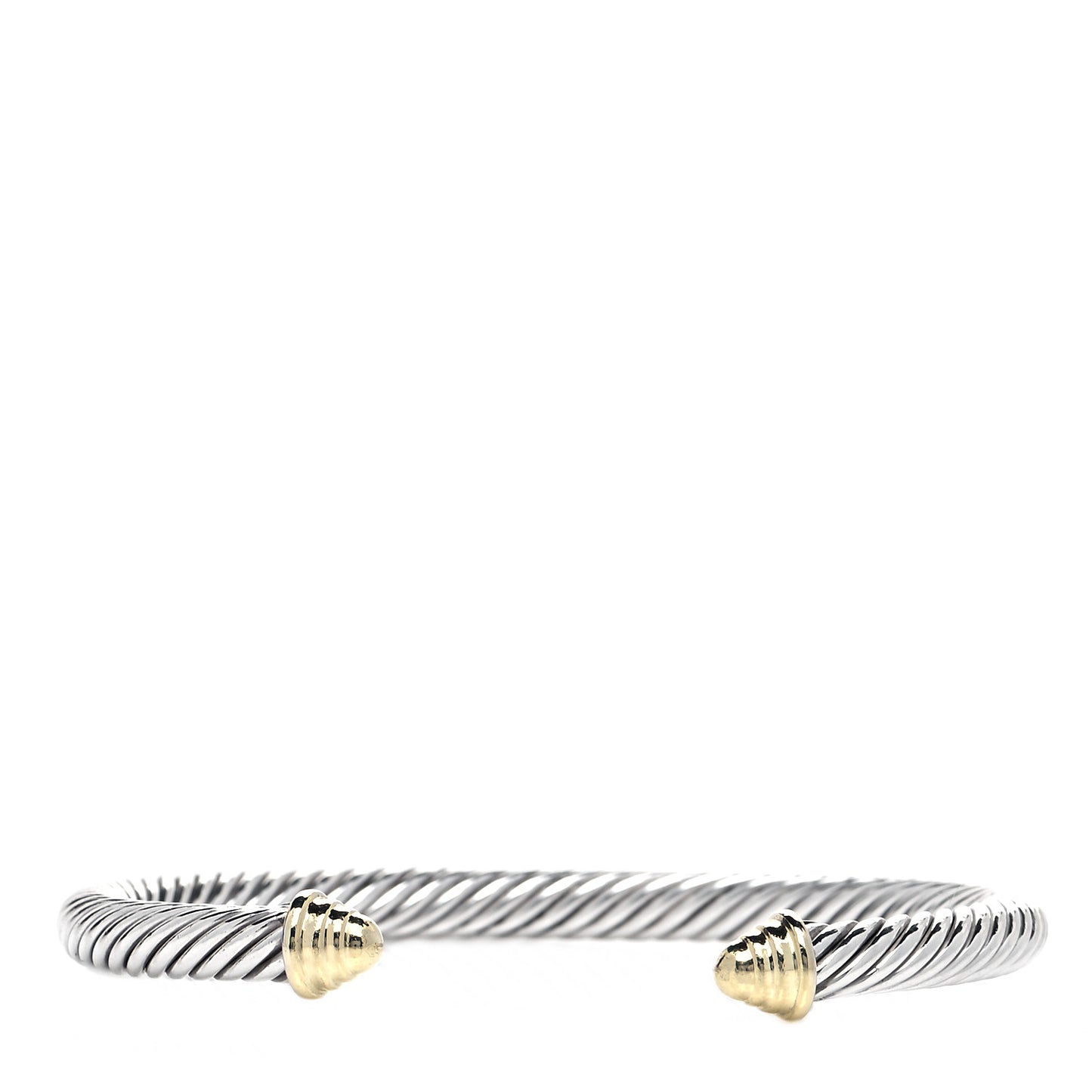 Sterling Silver 14K Yellow Gold 5mm Cable Classics Bracelet