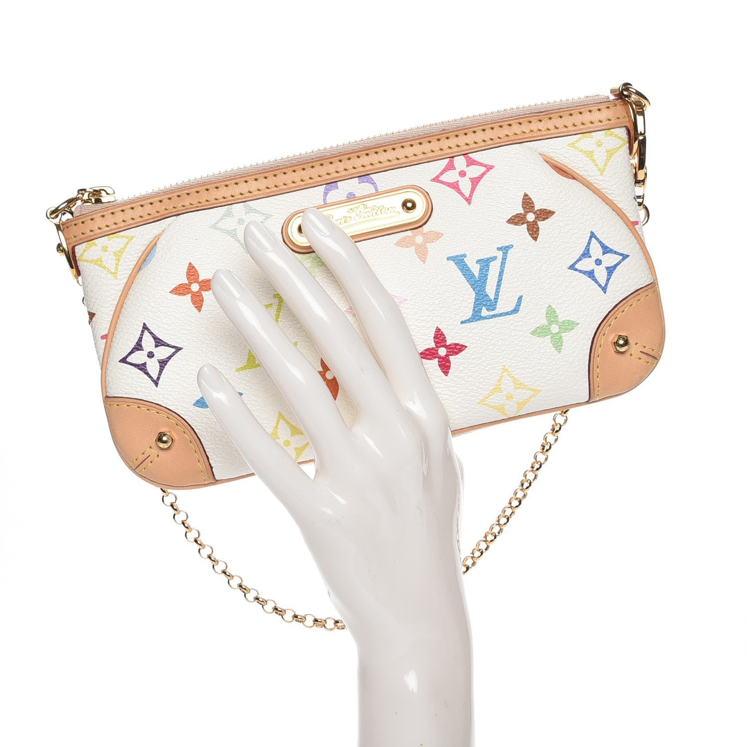 Louis Vuitton Monogram Multicolor Pochette Milla MM White 2 of 7