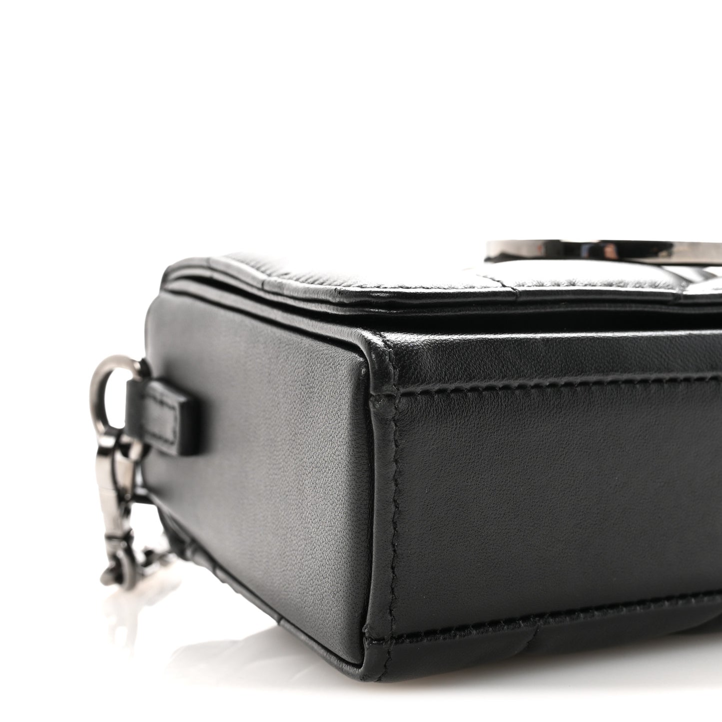 Lambskin Maxi Cannage Small 30 Montaigne Chain Top Handle Bag Black