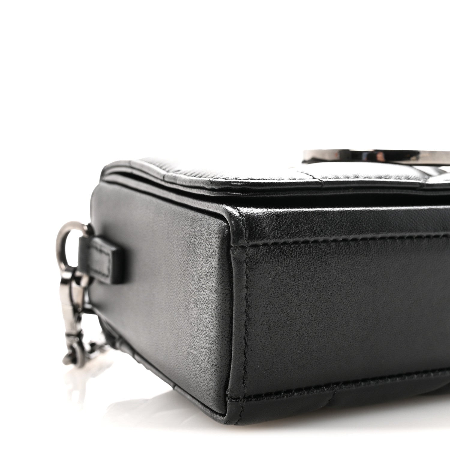 Christian Dior Lambskin Maxi Cannage Small 30 Montaigne Chain Top Handle Bag Black 8 of 10