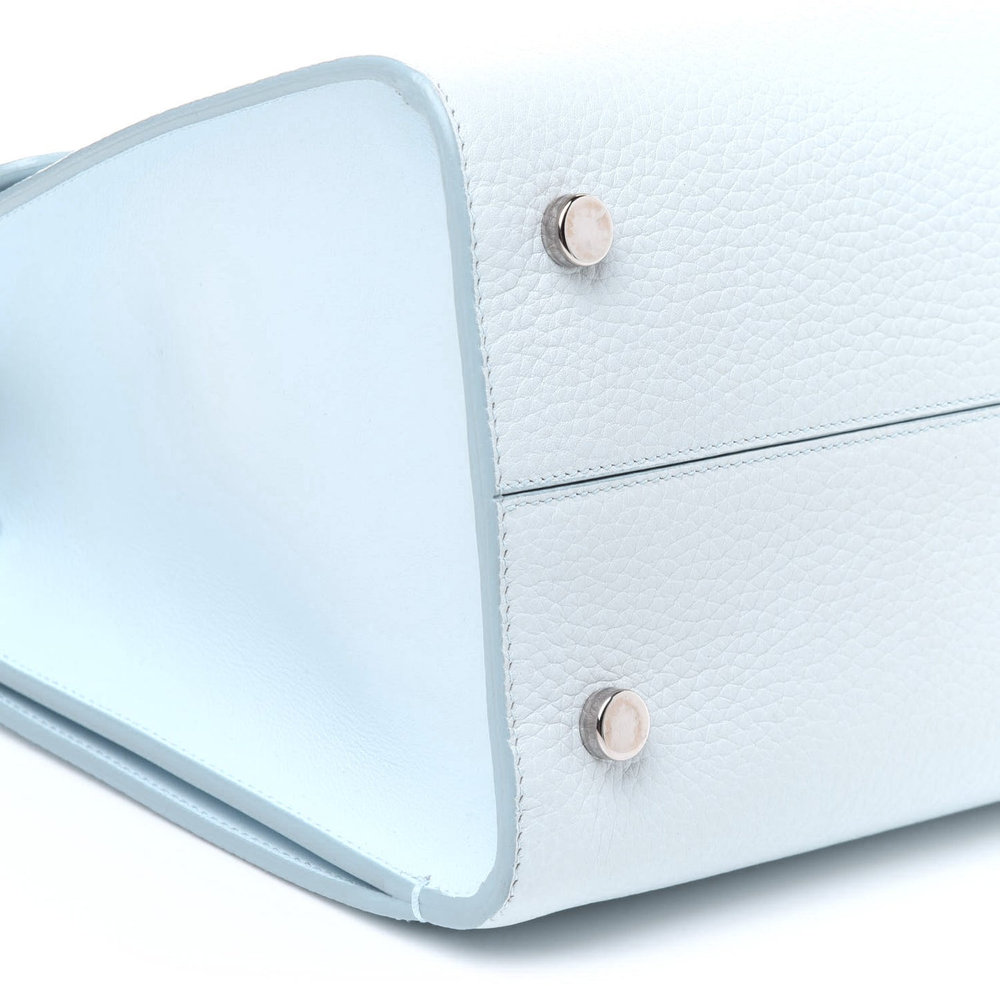 Grained Calfskin Medium Diorever Flap Light Blue