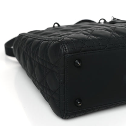 Christian Dior Ultra Matte Calfskin Cannage Large Lady Dior Black 7 of 8