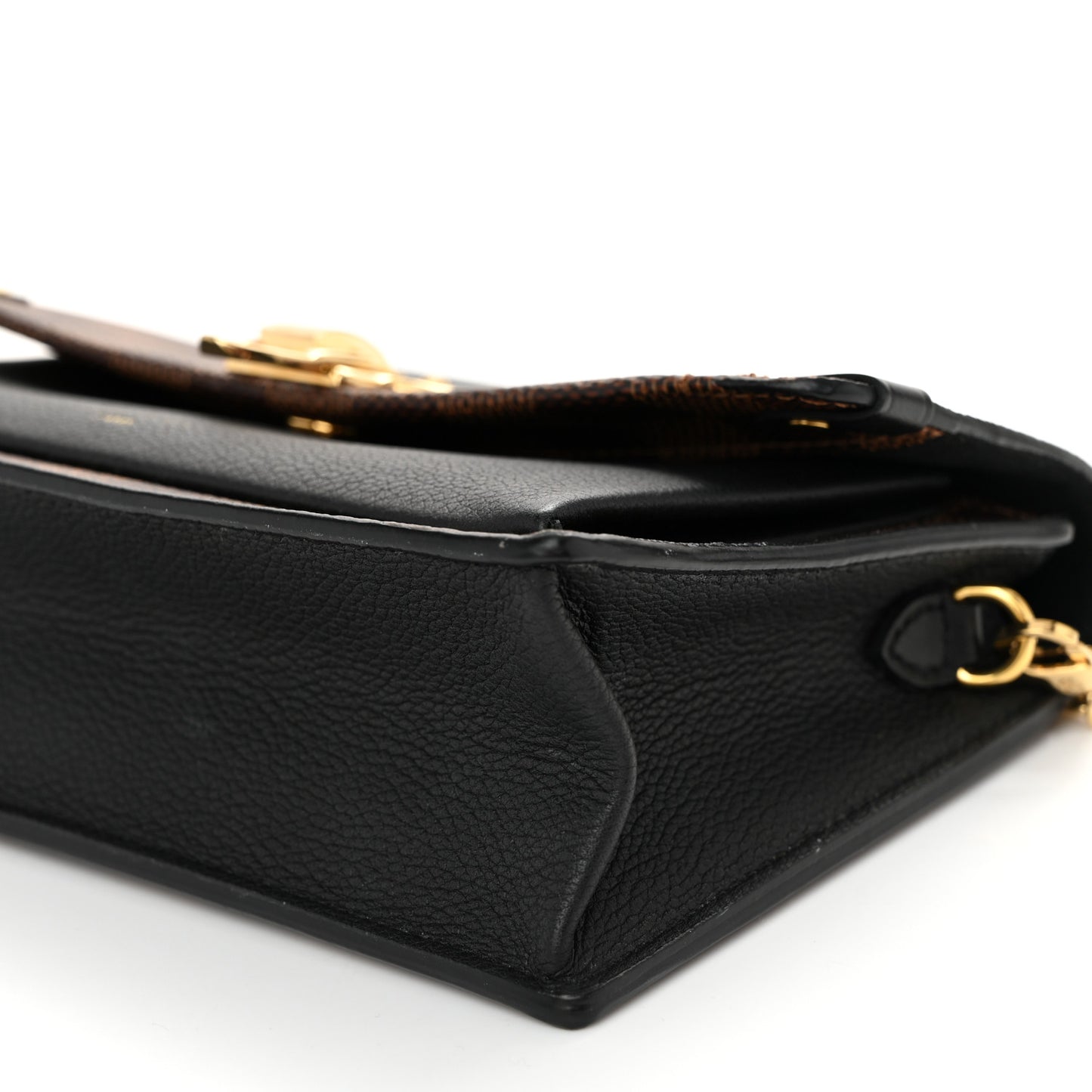 Damier Ebene Vavin Chain Wallet Black