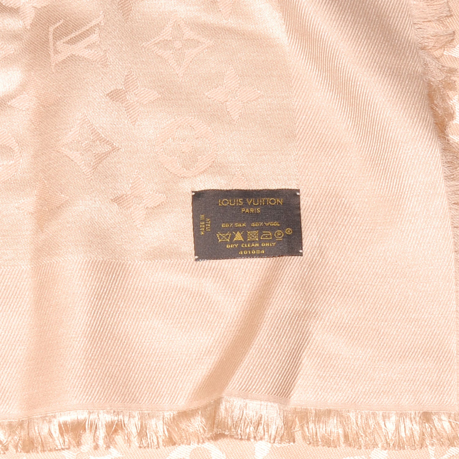 Louis Vuitton Wool Silk Monogram Shawl Dune 4 of 4