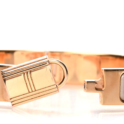 Hermes Enamel Narrow Clic Cadenas Bracelet GM Marron Glace 4 of 5