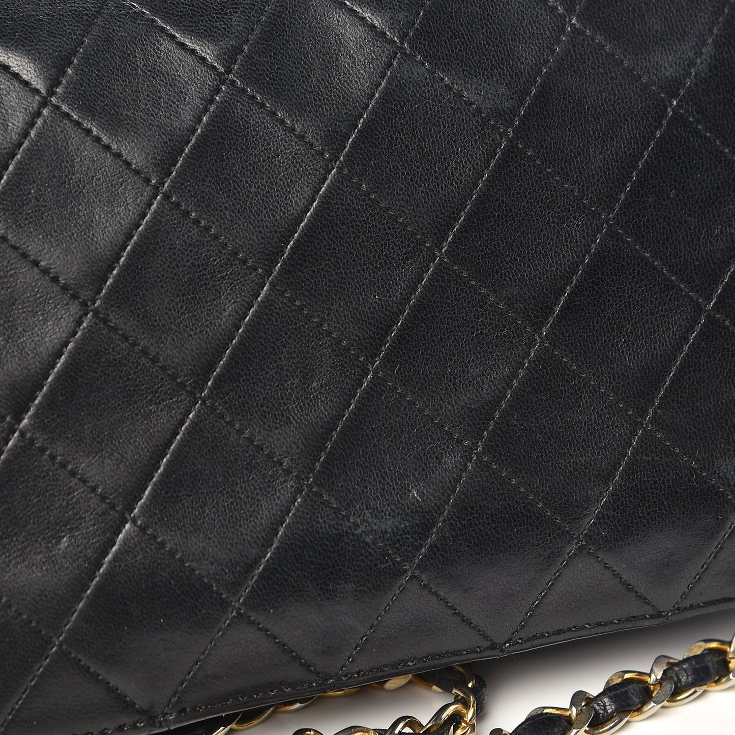 Lambskin Quilted Small Single Flap Black