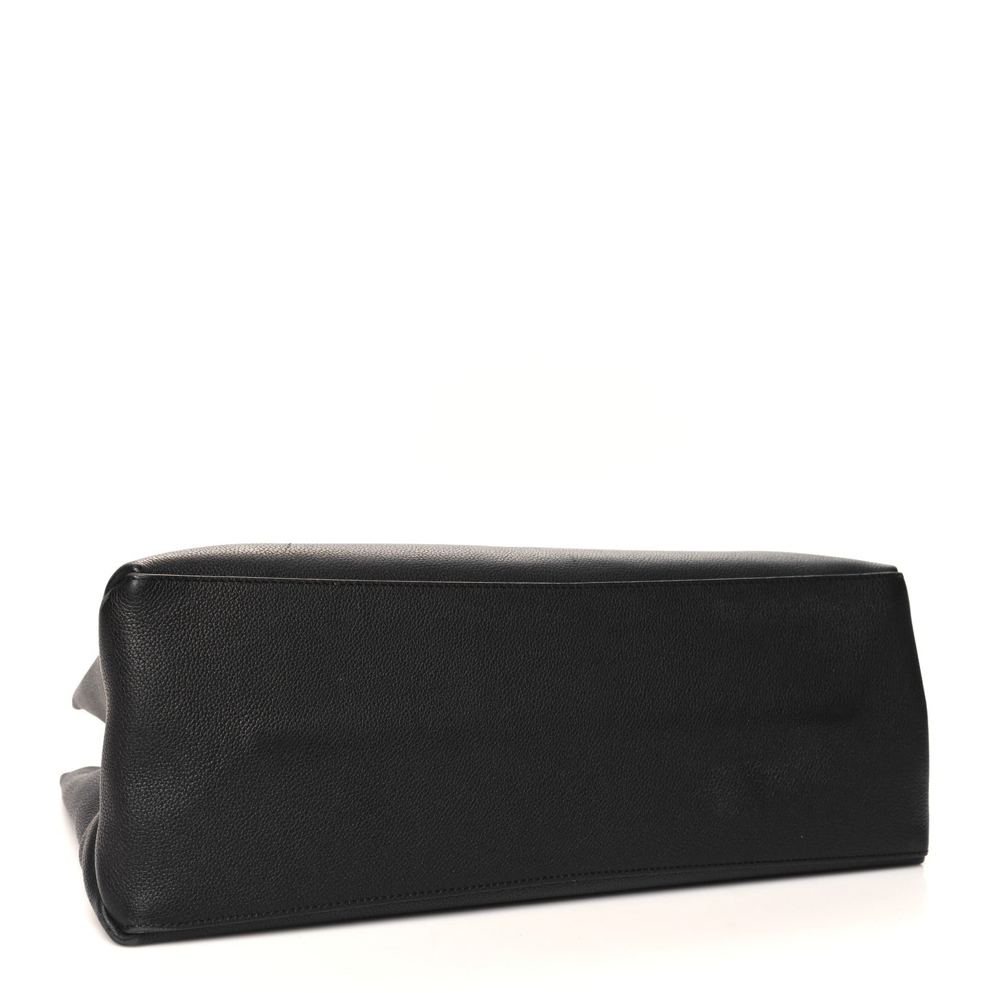 Grained Calfskin Lockme Shopper Black
