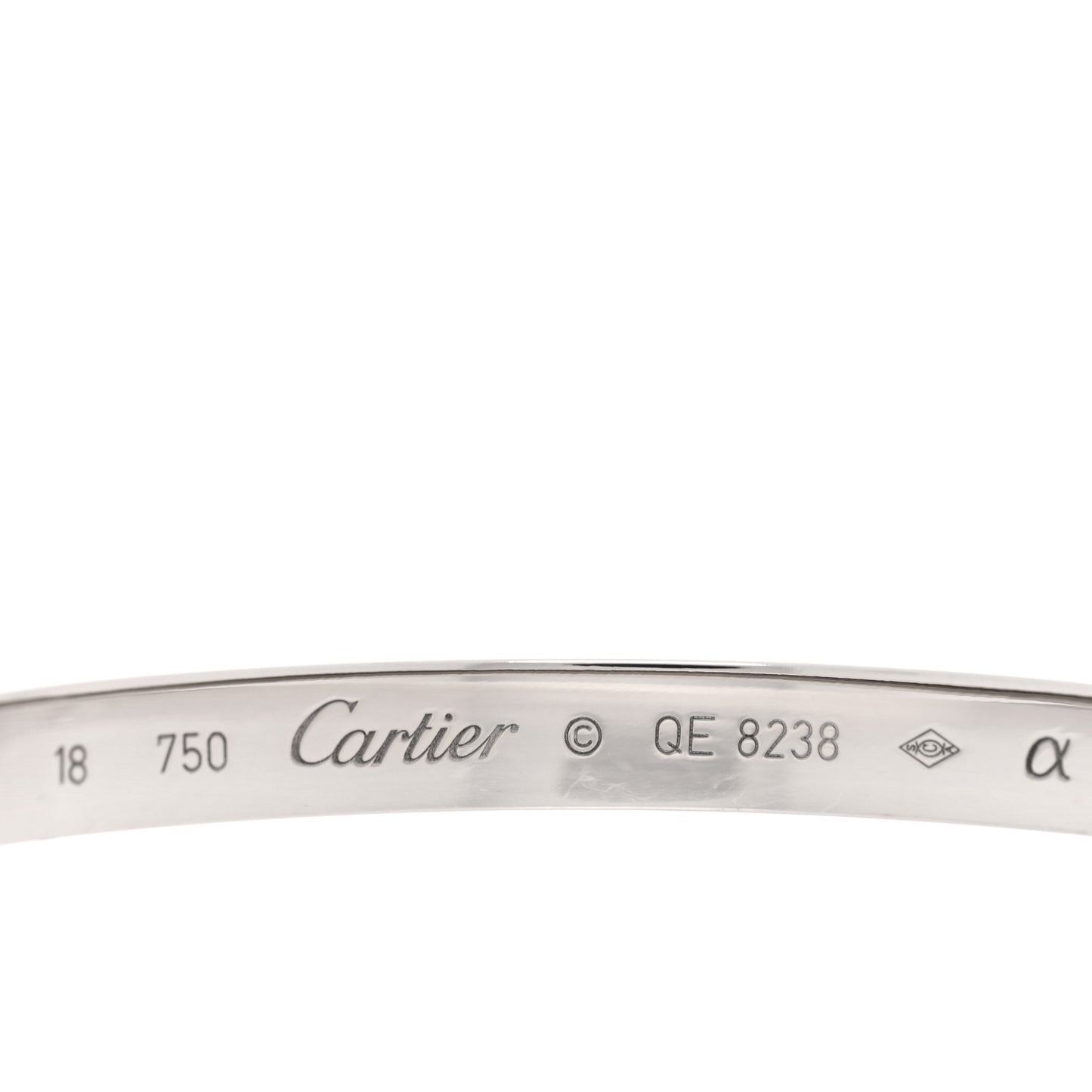 18K White Gold LOVE Bracelet 18