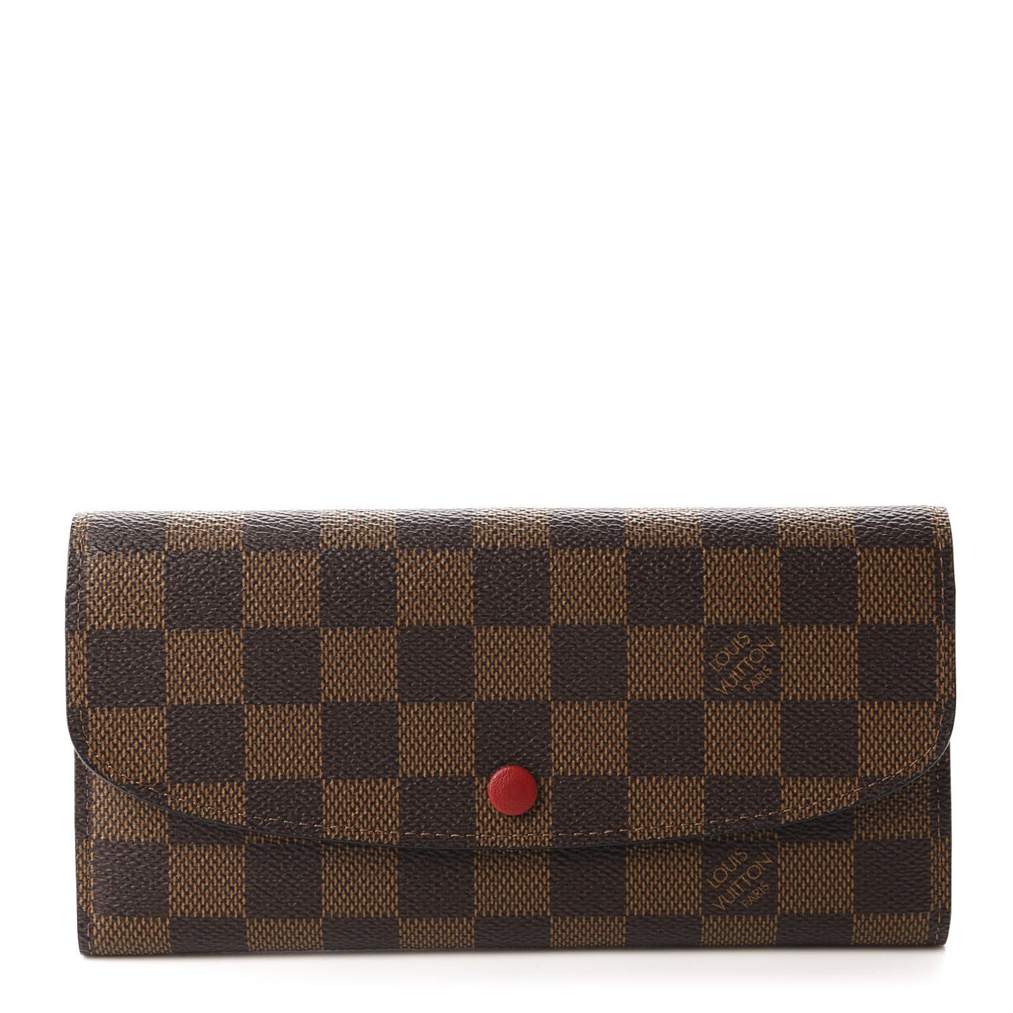 Damier Ebene Emilie Wallet Red