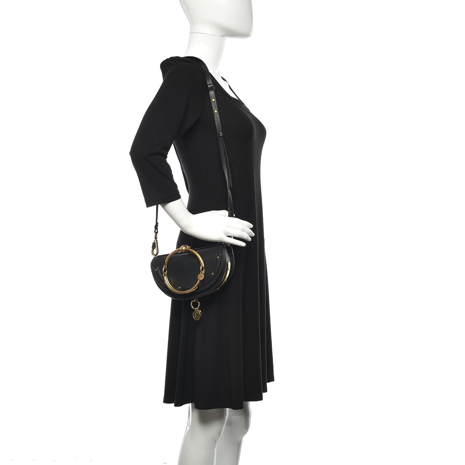 Chloe Calfskin Small Nile Bracelet Minaudiere Bag Black 2 of 10