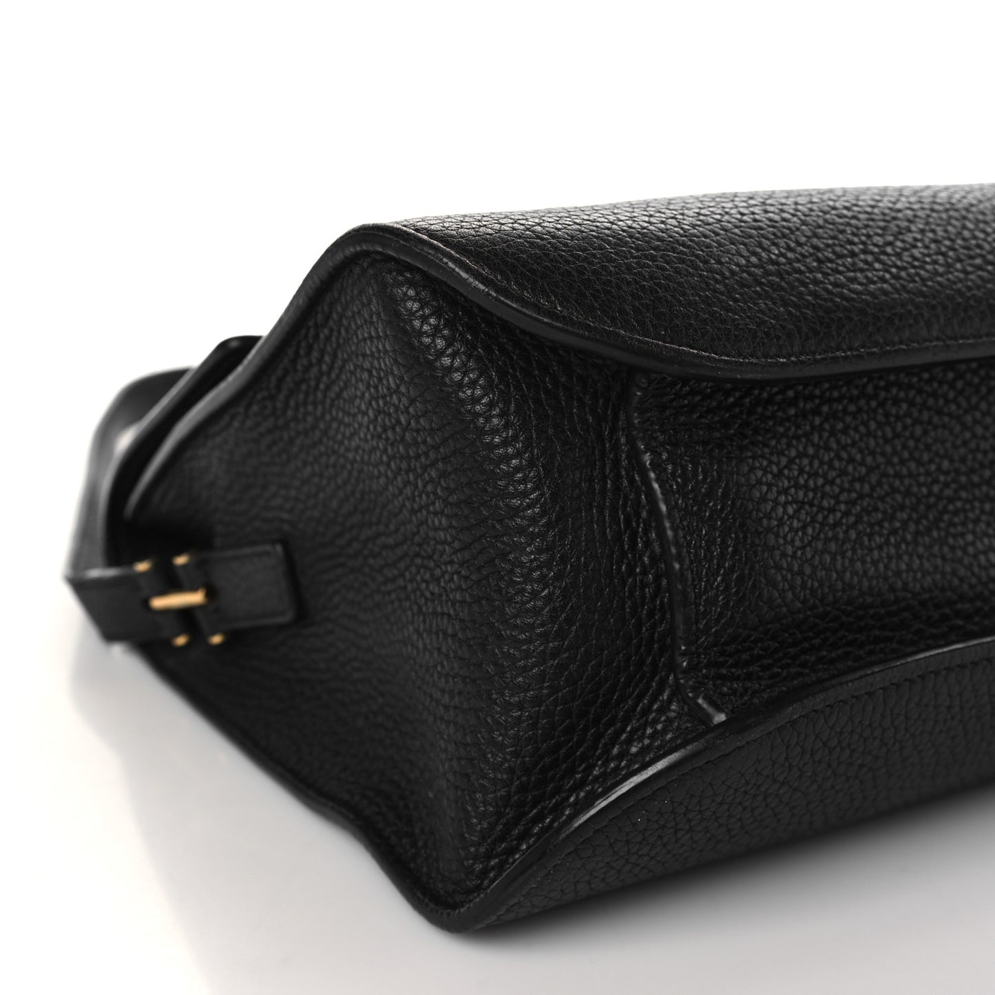 Calfskin Large T Clasp Tara Crossbody Bag Black