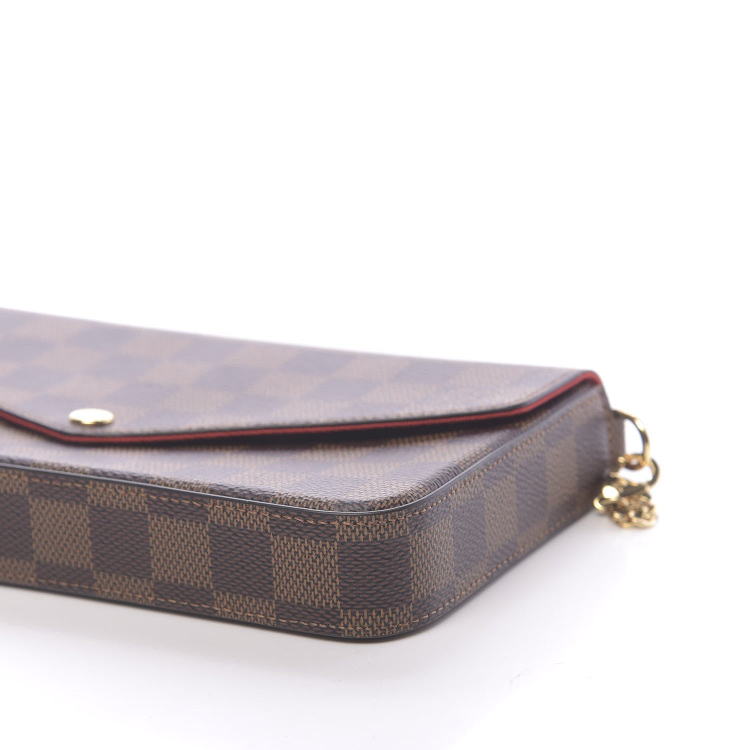 Louis Vuitton Damier Ebene Pochette Felicie Chain Wallet 9 of 11