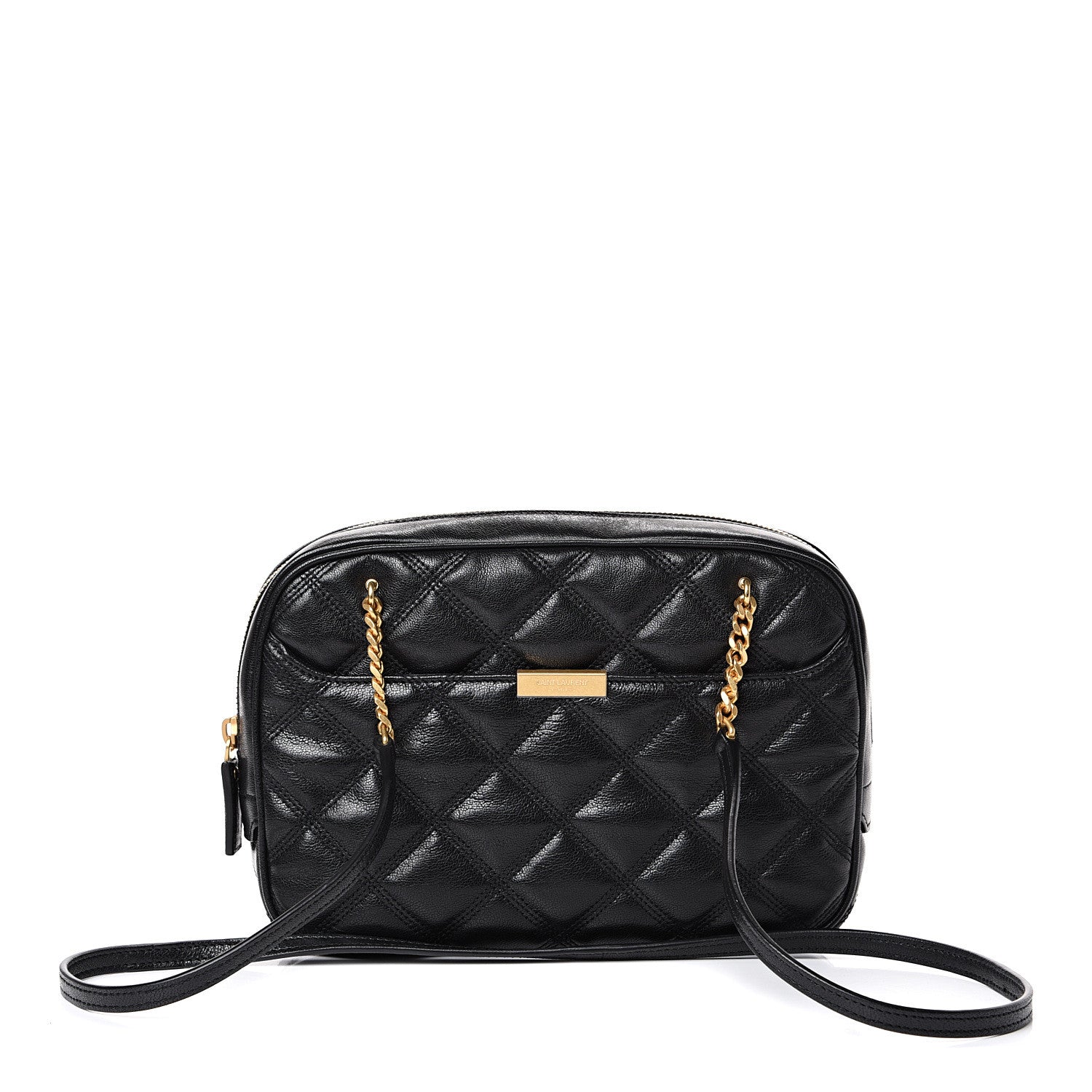 Saint Laurent Lambskin Quilted Becky Camera Shoulder Bag Black 1 of 10