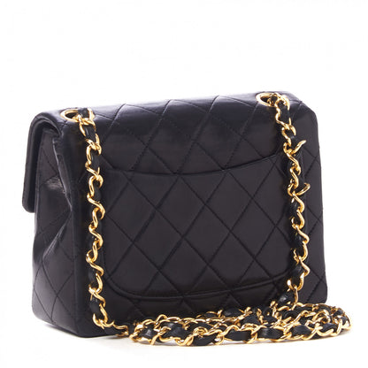 Chanel Lambskin Quilted Mini Square Flap Bag Black 7 of 28