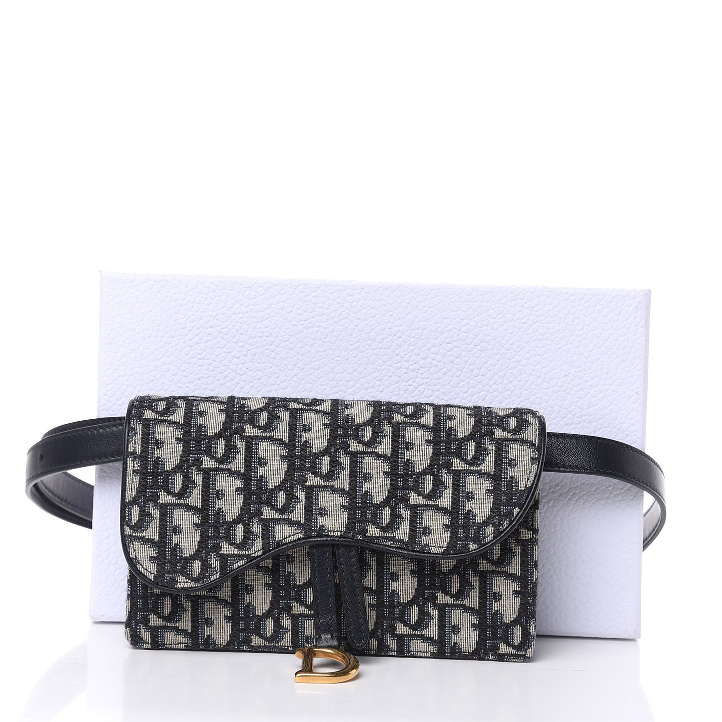 Oblique Saddle Belt Bag Blue