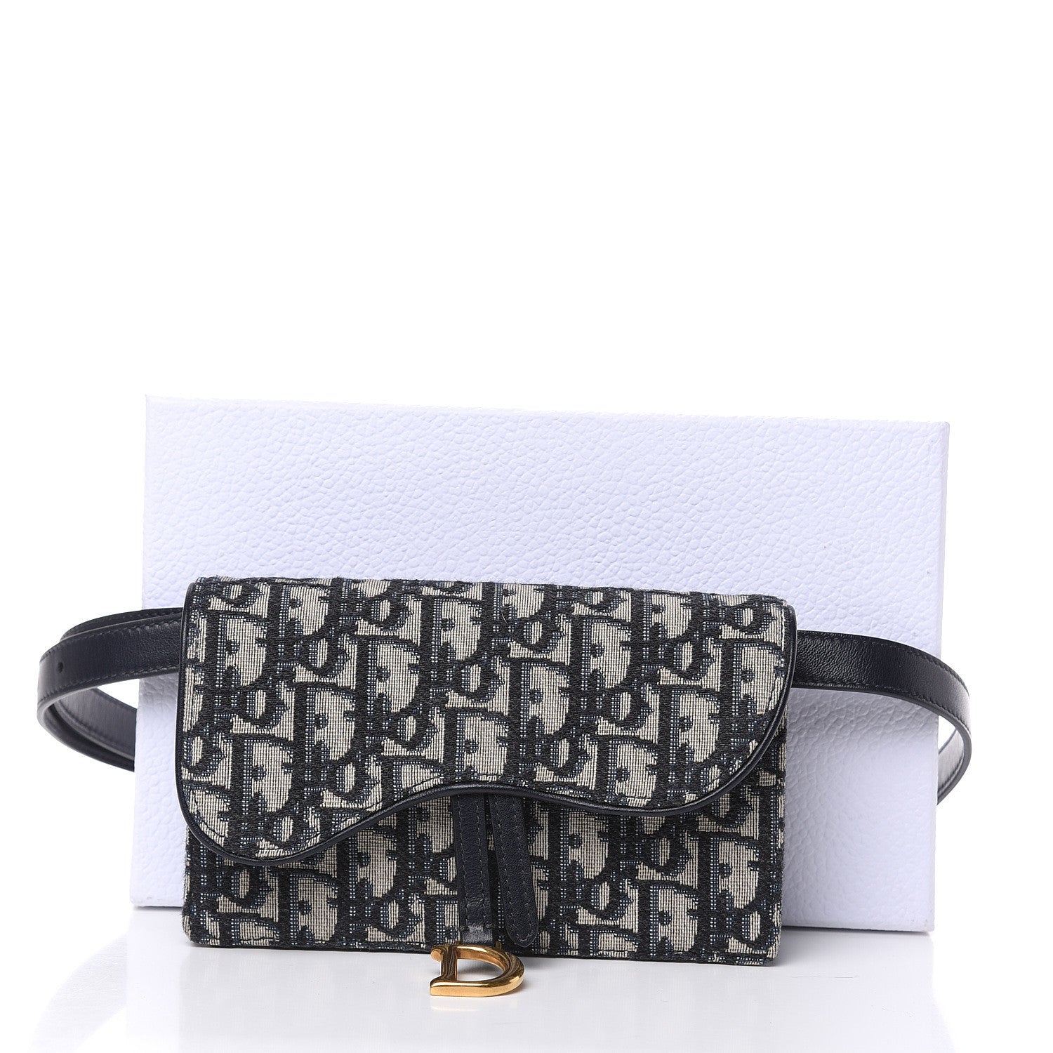 Christian Dior Oblique Saddle Belt Bag Blue 9 of 9