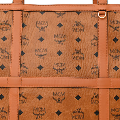 MCM Visetos Medium Delmy Shopper Tote Brown 8 of 10