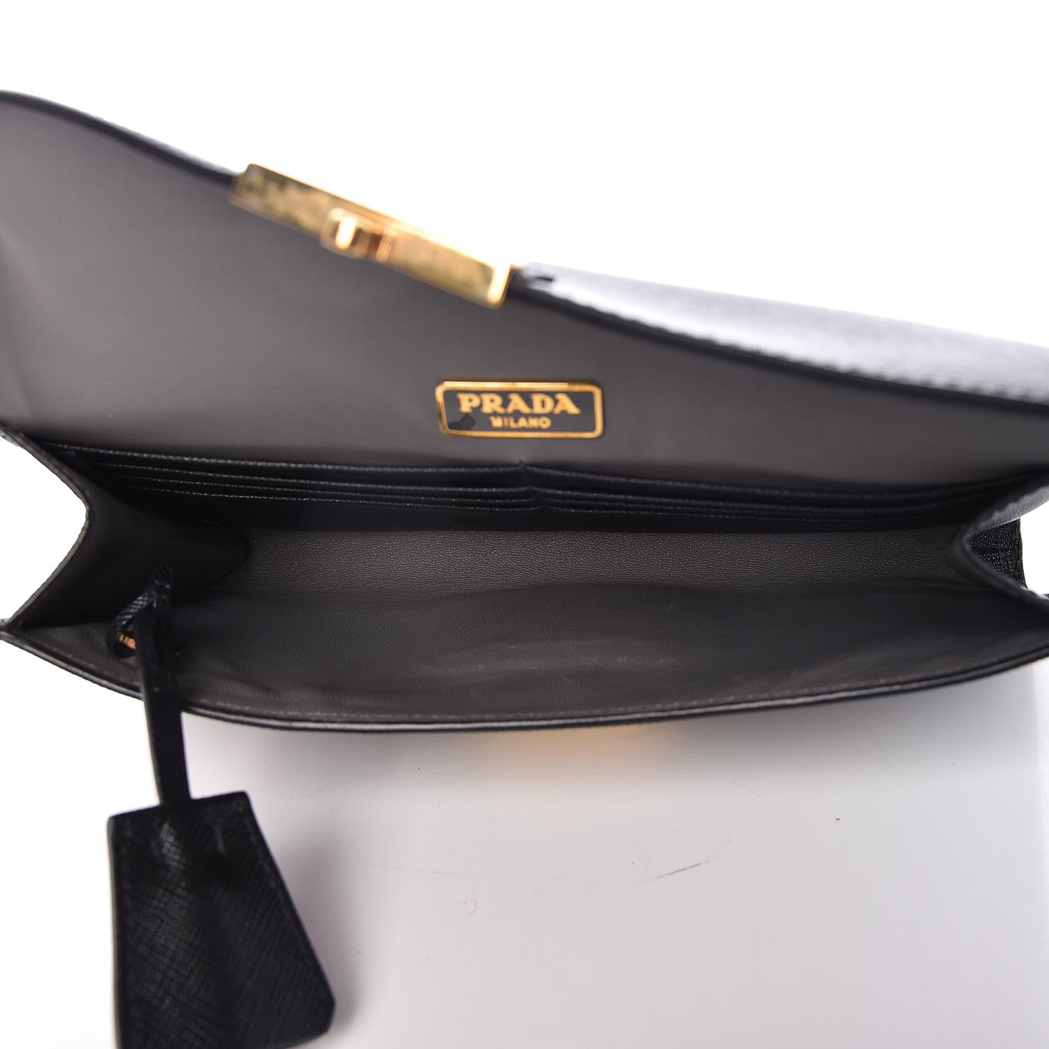 Prada Saffiano Sound Clutch Black 5 of 11