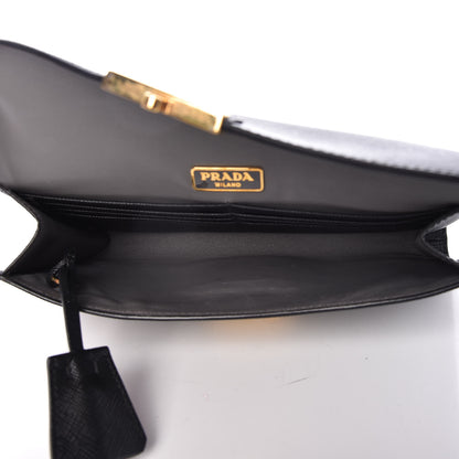 Prada Saffiano Sound Clutch Black 5 of 11