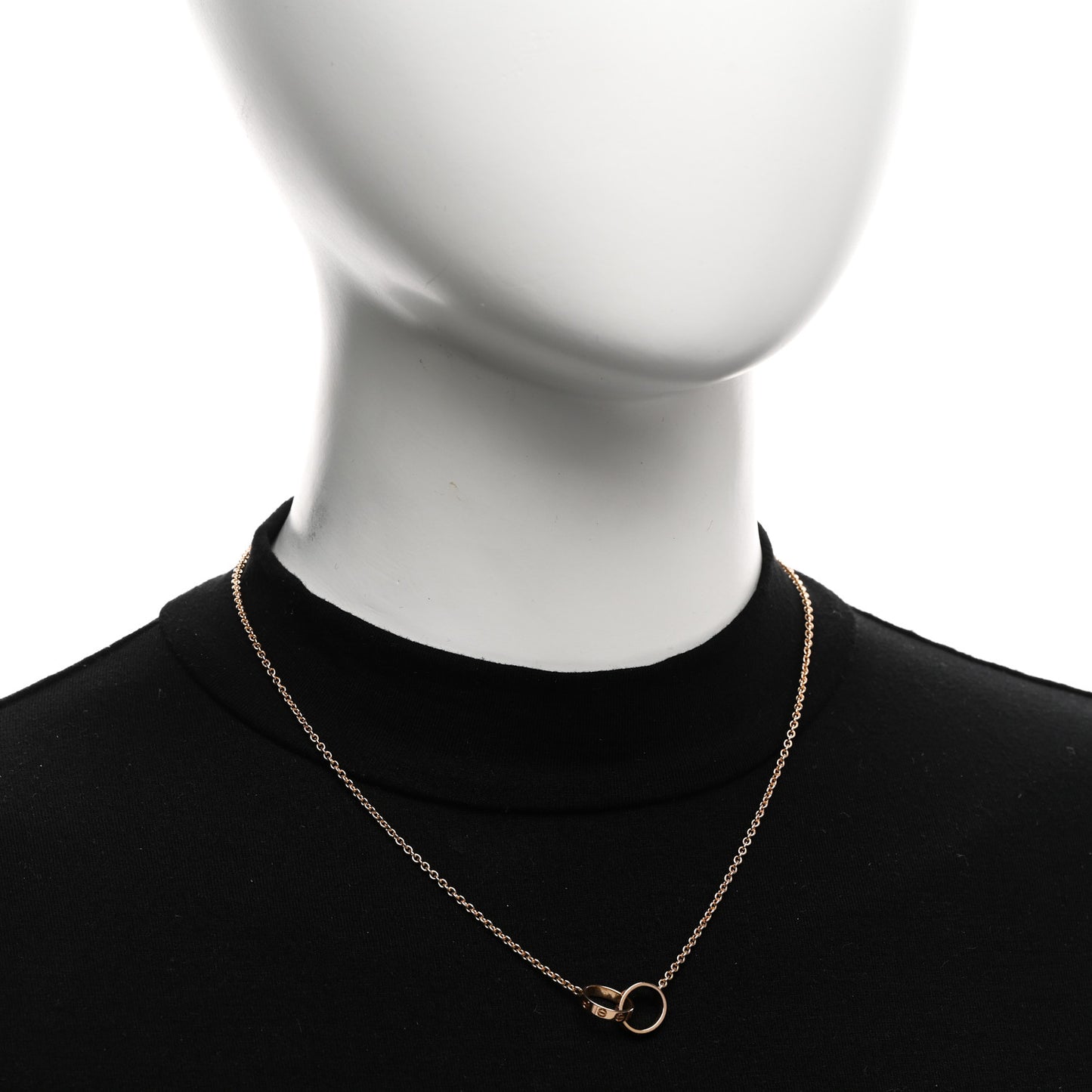 18K Pink Gold Interlocking LOVE Necklace