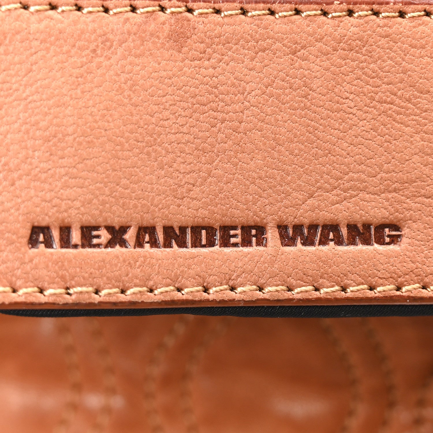 Alexander Wang Lambskin Quilted Rocco Duffel Brown 6 of 9