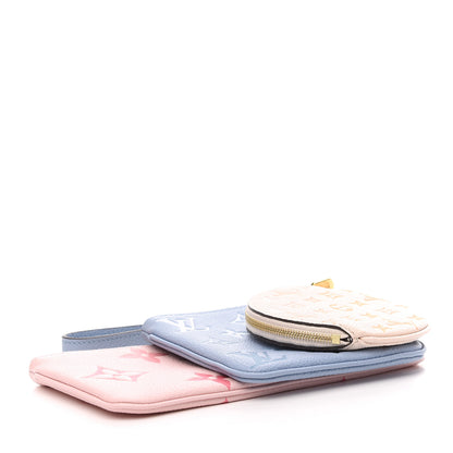 Louis Vuitton Empreinte Monogram Giant By The Pool Trio Pouch Rosebud Summer Blue Cream Saffron 4 of 10