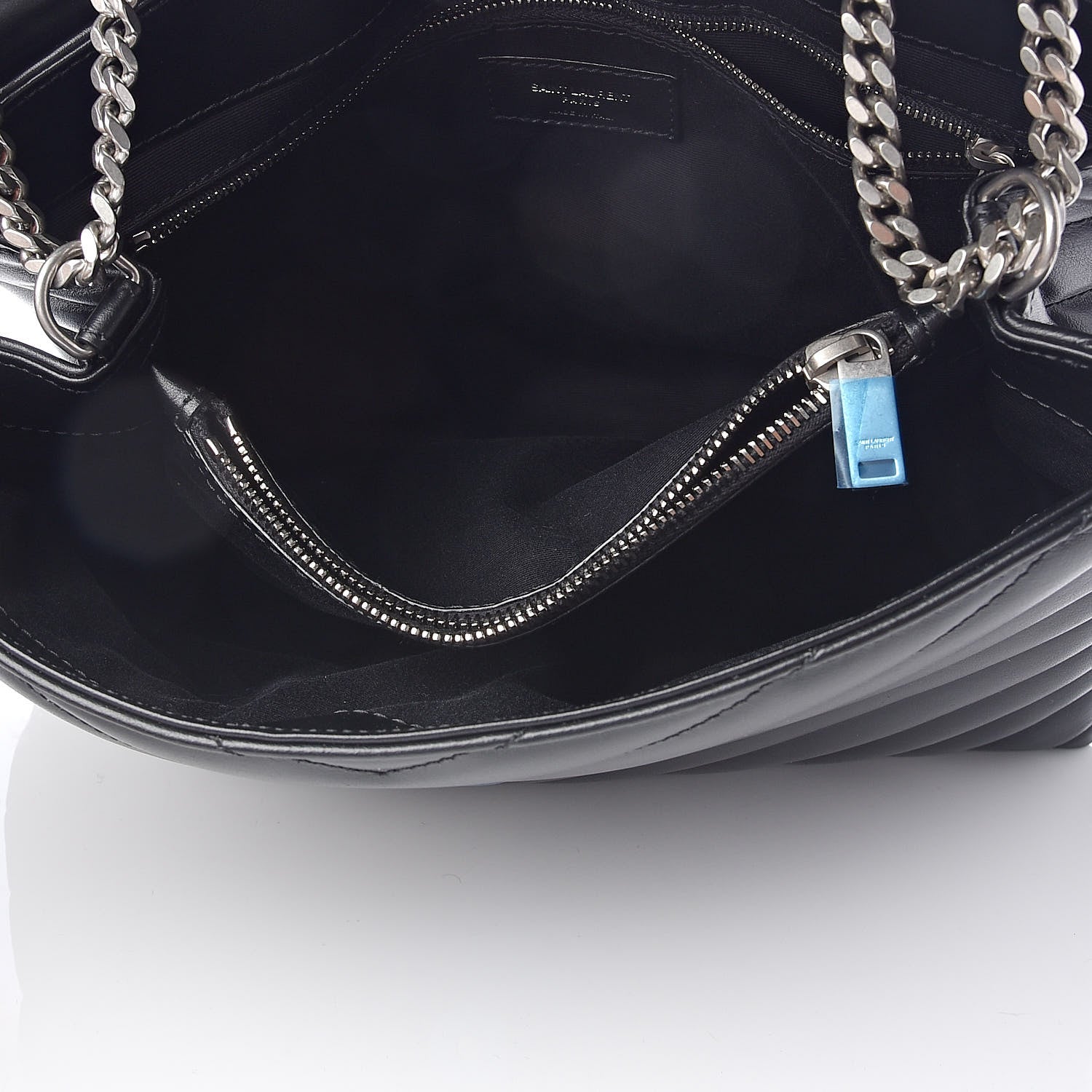 Saint Laurent Calfskin Y Quilted Monogram Medium Loulou Chain Satchel Black 6 of 10