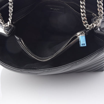 Saint Laurent Calfskin Y Quilted Monogram Medium Loulou Chain Satchel Black 6 of 10