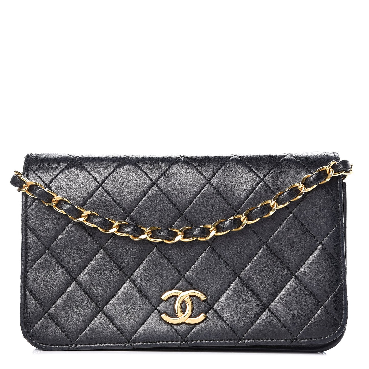 Lambskin Quilted Mini Flap Black