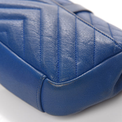 Saint Laurent Sheepskin Matelasse Chevron Monogram Classic Baby Chain Bag Blue Majorelle 13 of 20