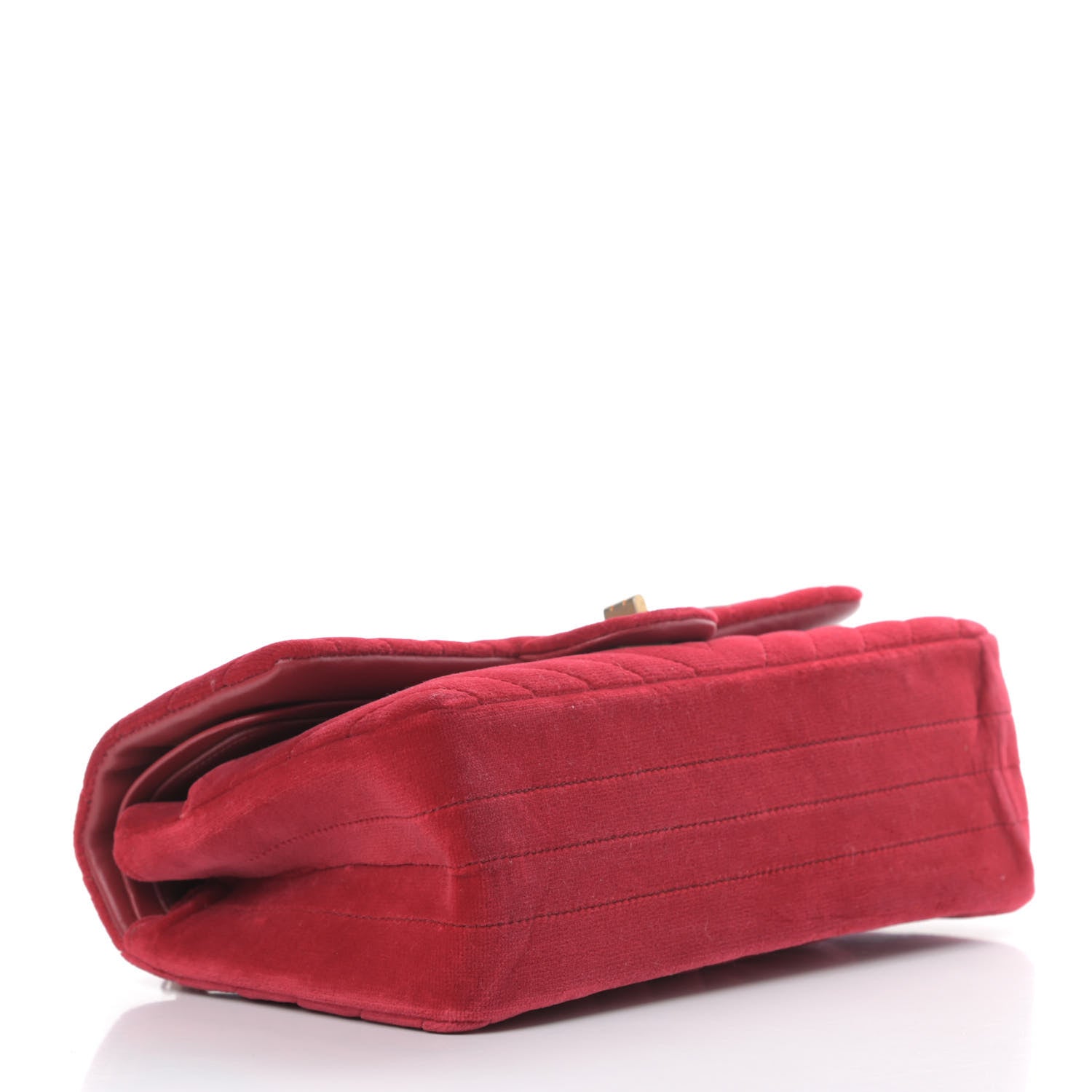 Chanel Velvet Chevron Quilted 2.55 Reissue 225 Flap Red 4 of 15