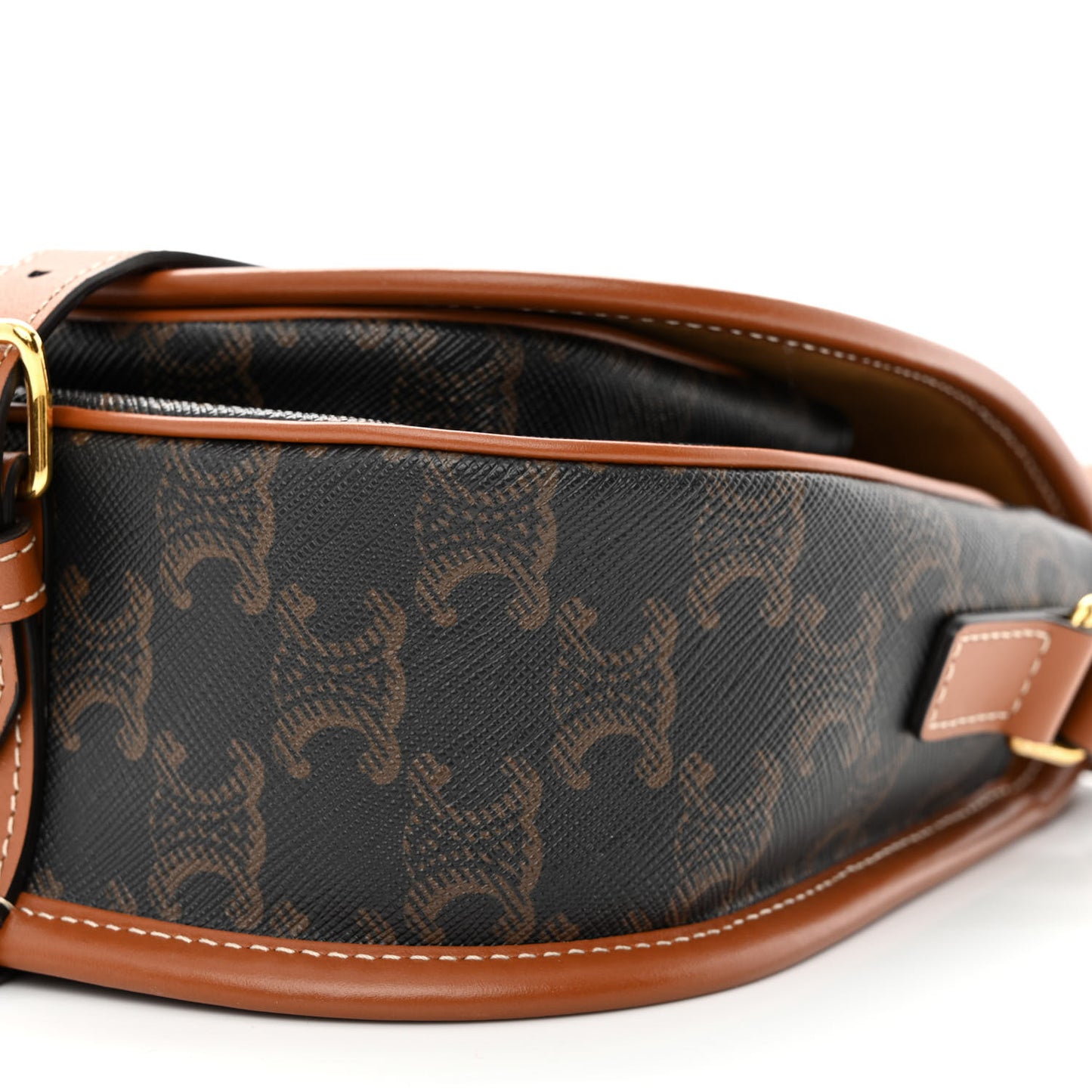 Triomphe Canvas Medium Folco Bag Tan