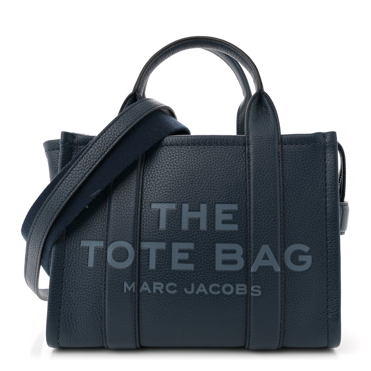 Grained Calfskin Small The Tote Bag Blue Sea
