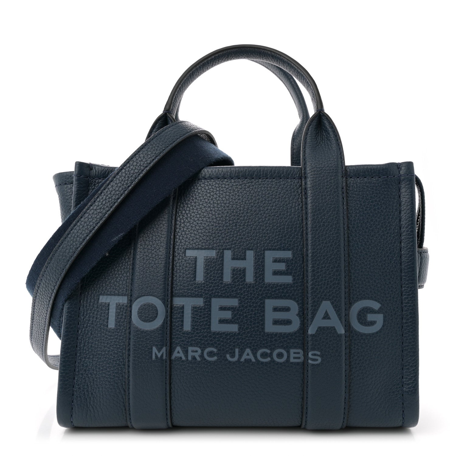 Marc Jacobs Grained Calfskin Small The Tote Bag Blue Sea 1 of 11