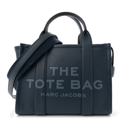 Marc Jacobs Grained Calfskin Small The Tote Bag Blue Sea 1 of 11