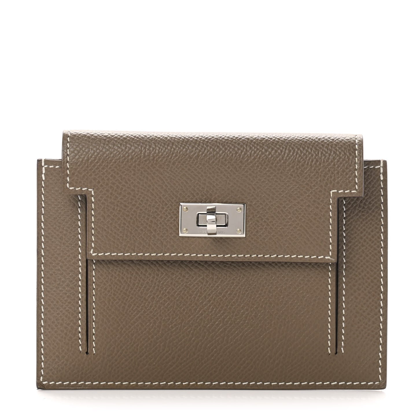Epsom Kelly Pocket Compact Wallet Etoupe