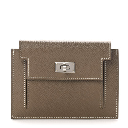 Hermes Epsom Kelly Pocket Compact Wallet Etoupe 1 of 10