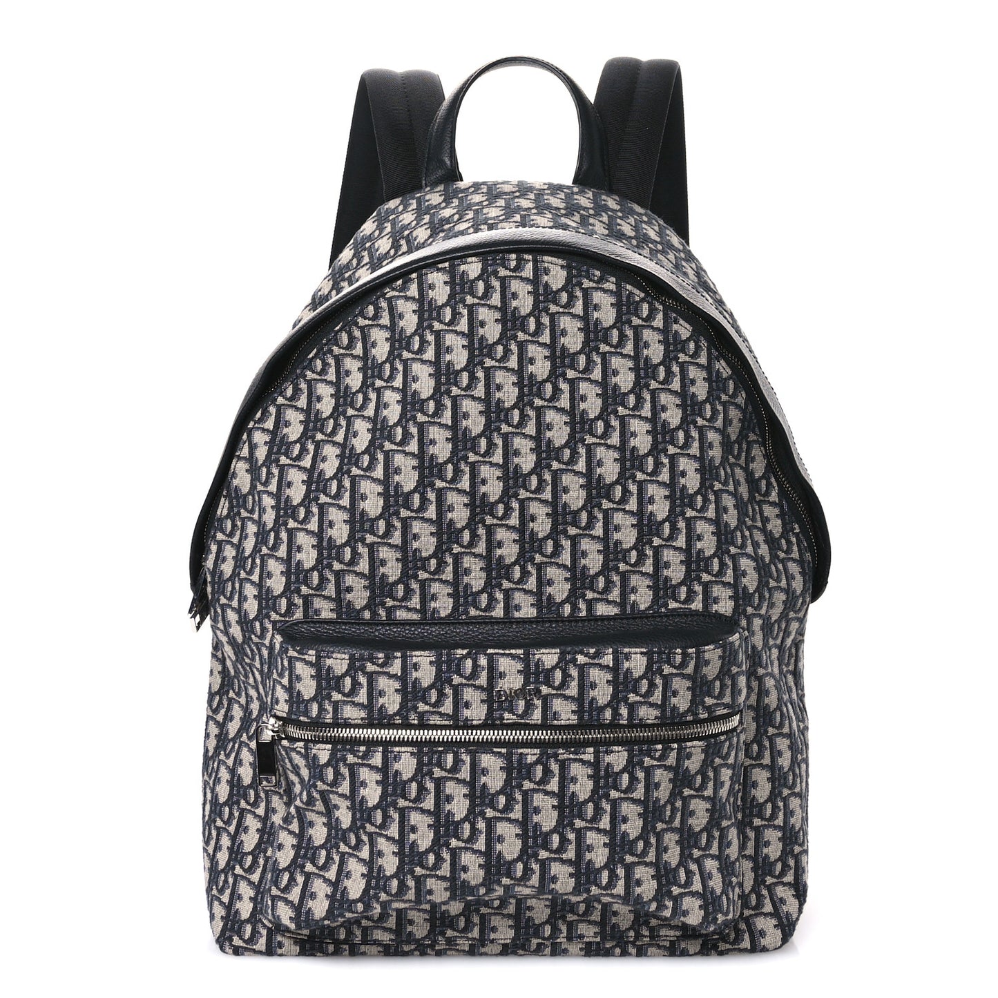 Oblique Calfskin Rider Backpack Beige Black