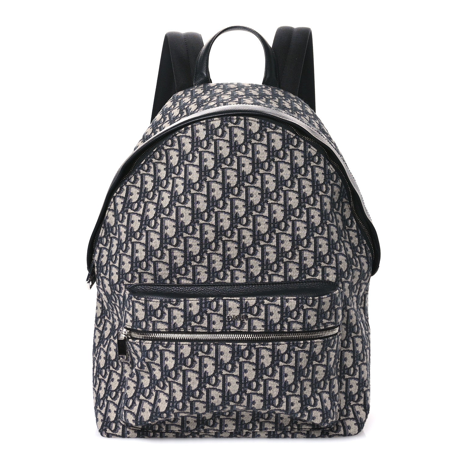 Christian Dior Oblique Calfskin Rider Backpack Beige Black 1 of 9