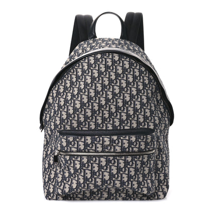 Christian Dior Oblique Calfskin Rider Backpack Beige Black 1 of 9
