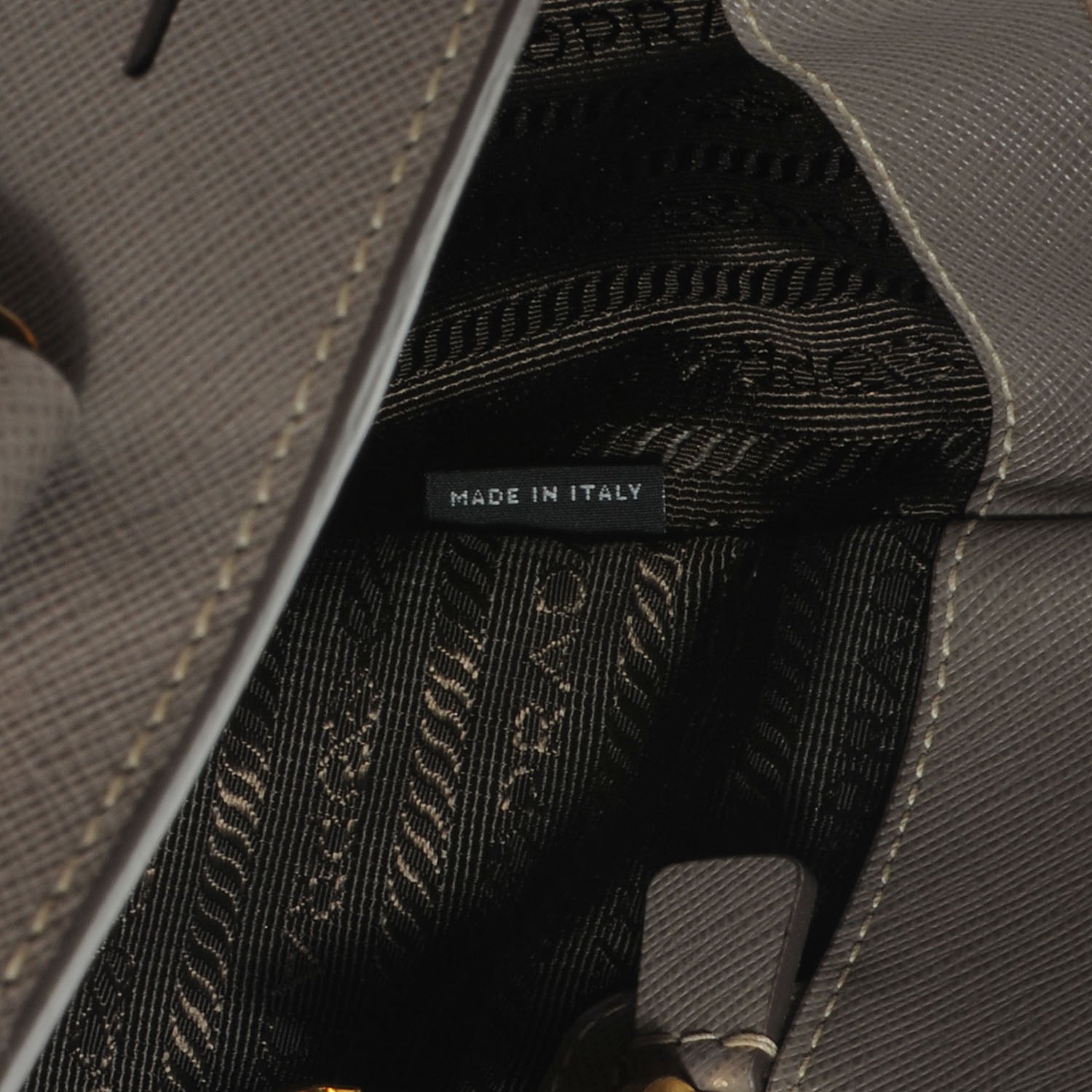 Prada Saffiano Lux Large Tote Argilla 9 of 9