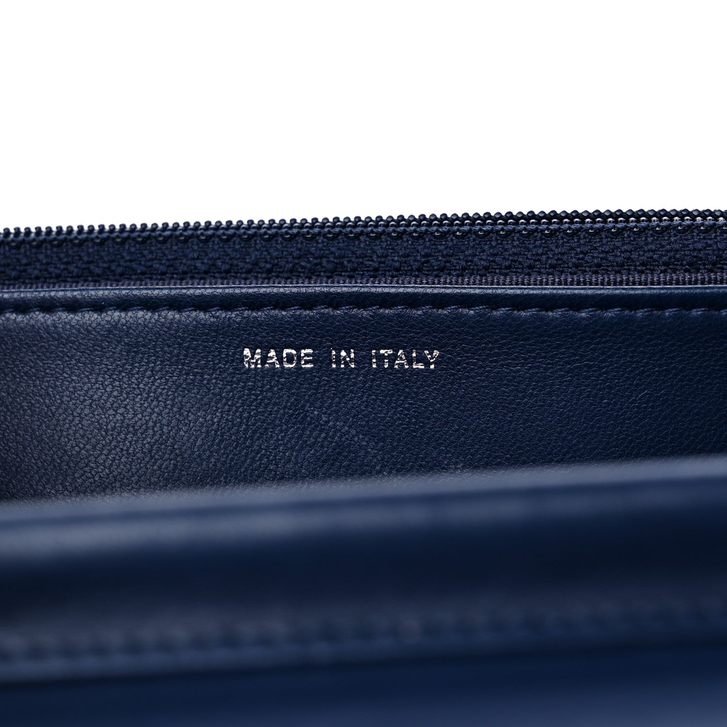 Chanel Lambskin Quilted Tri-Color Wallet On Chain WOC Dark Blue 7 of 11