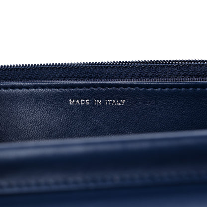 Chanel Lambskin Quilted Tri-Color Wallet On Chain WOC Dark Blue 7 of 11