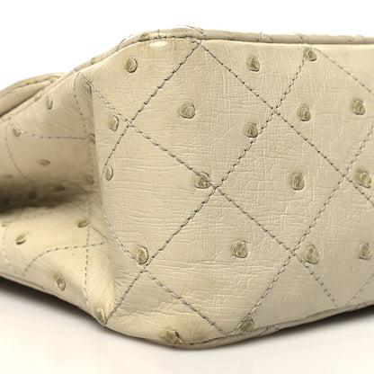 Chanel Ostrich Jumbo Single Flap Light Beige 9 of 15
