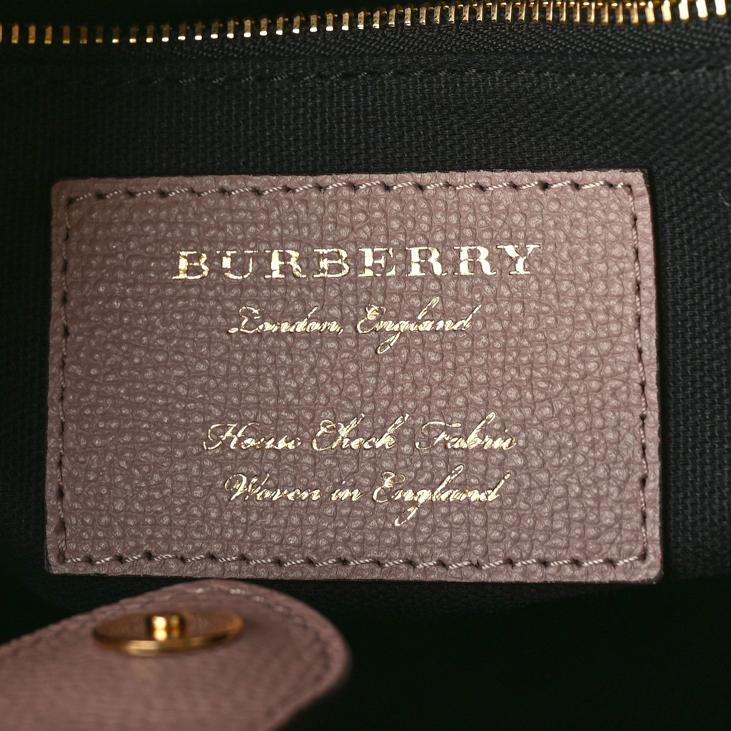 Burberry Grainy Calfskin House Check Small Banner Tote Pale Orchid 6 of 8