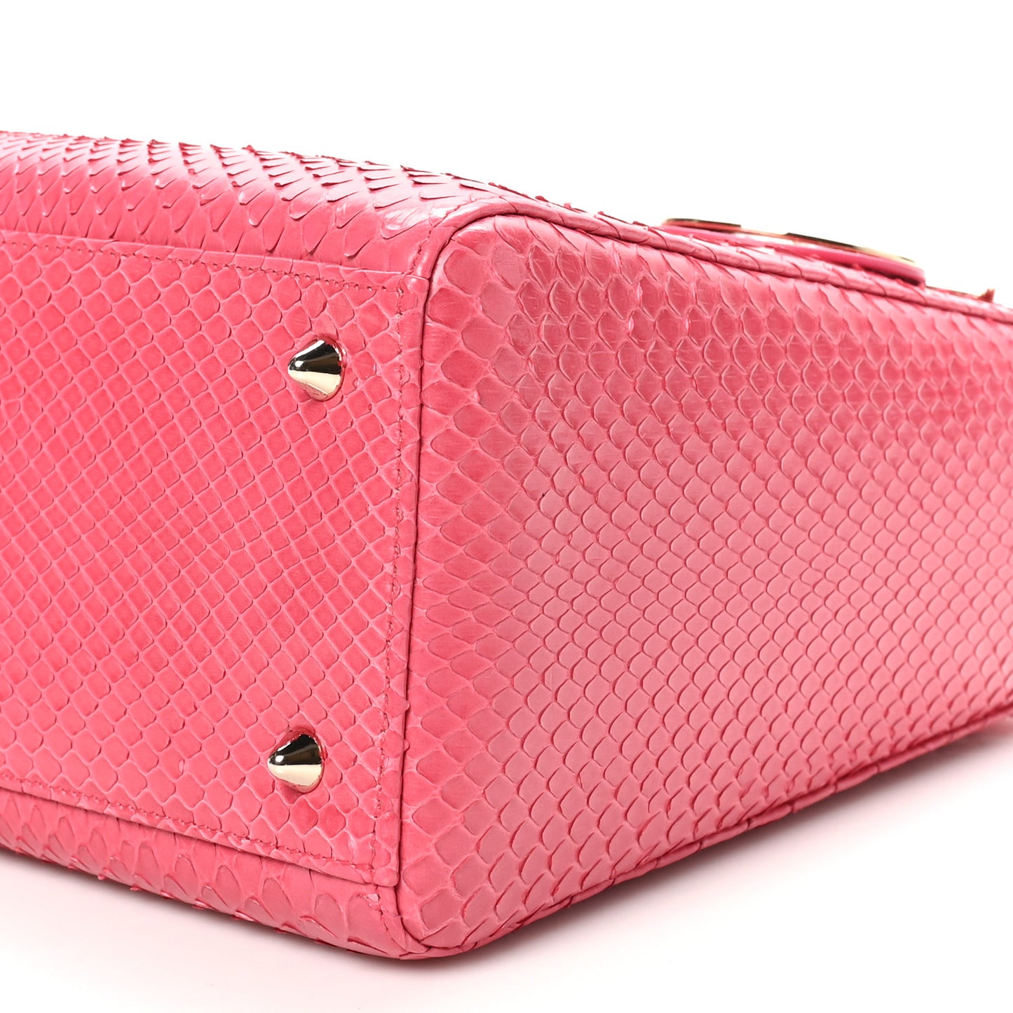 Snakeskin Medium Lady Dior Pink