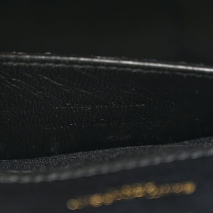 Saint Laurent Grain De Poudre Matelasse Chevron Medium Monogram Satchel Black 8 of 13