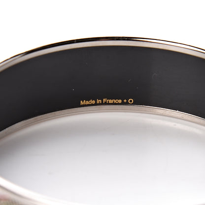 Hermes Enamel Printed Wide Grand Fonds Bracelet 65 4 of 5