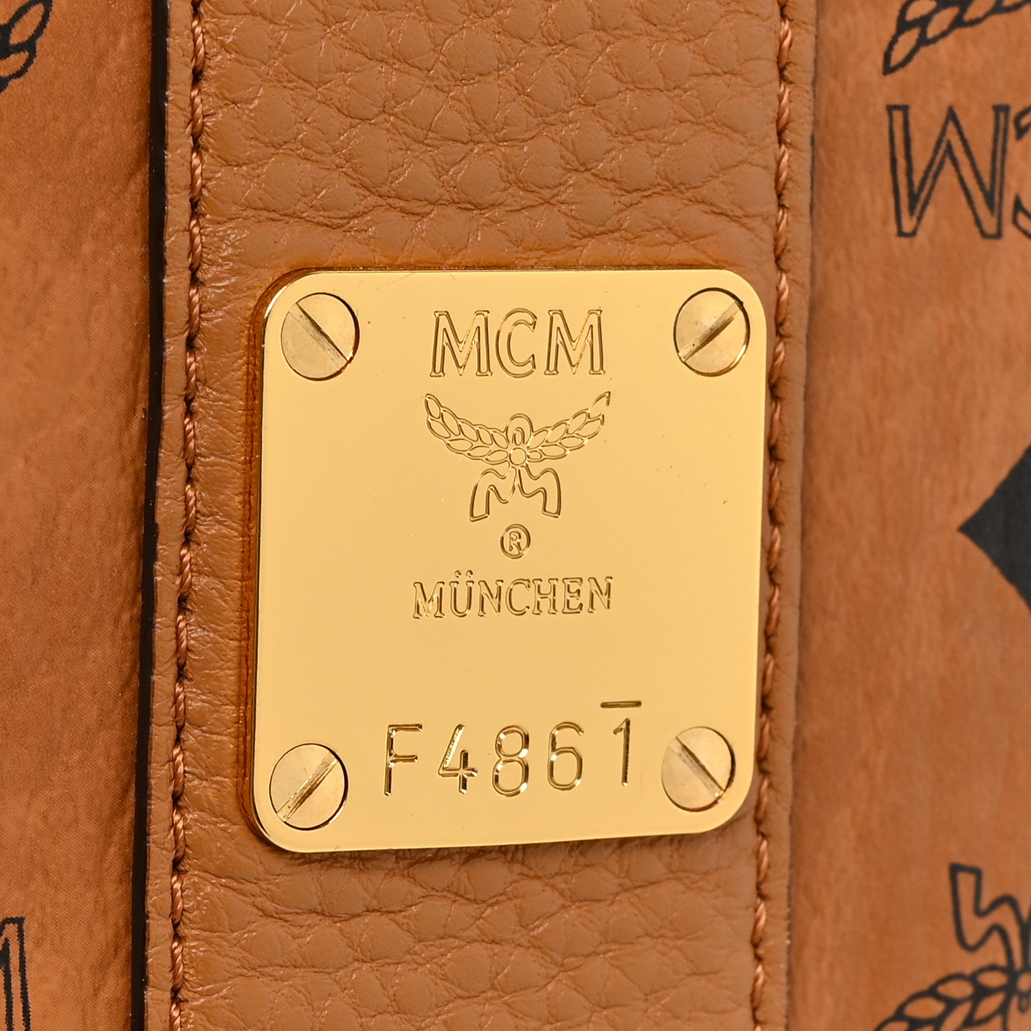 MCM Visetos Medium Liz Reversible Shopper Tote Cognac 12 of 22